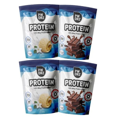PWDRZ Protein 4 Bag Pack 140 Serves