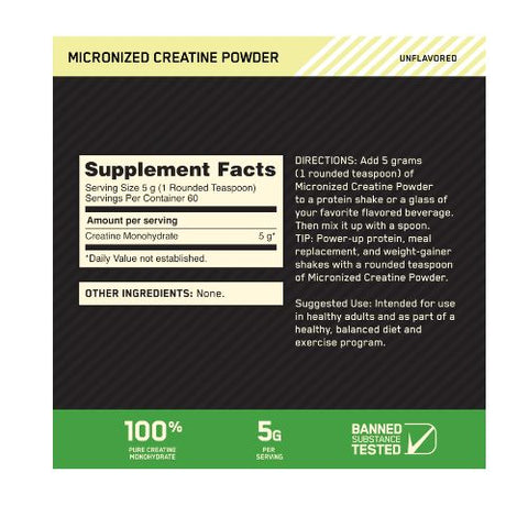 Optimum Nutrition Micronised Creatine Powder